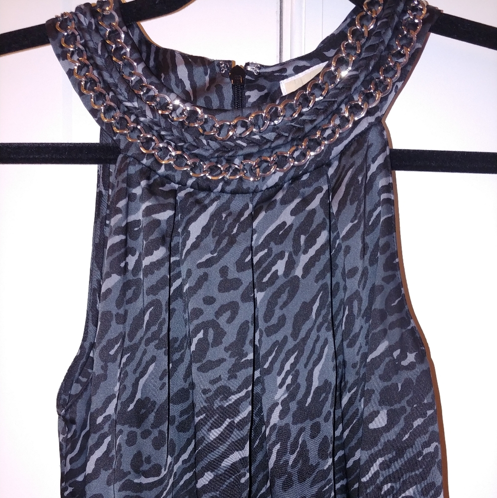 Michael Kors Satiny Animal Print Tank Top